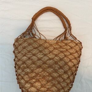 J. Crew Woven Brown Tote